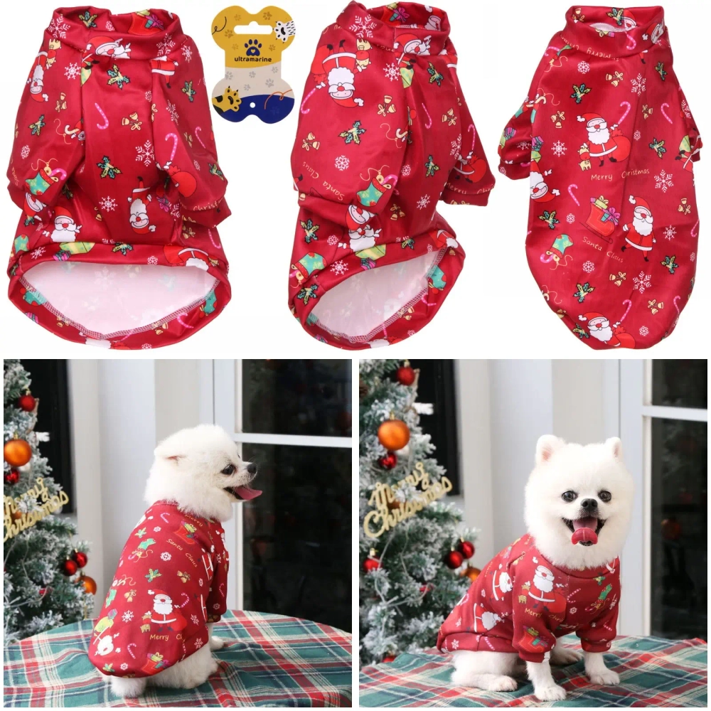 Кофта-толстовка для собаки «Новогодний БУМ-Рождественское чудо» размер L (45*35см) Ultramarine