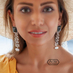 Серебряные серьги с ониксом Arte Yad 20220461 Иран