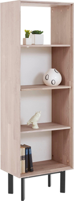 Дизайнерский стеллаж из массива дуба Виби 151х50х31 в стиле лофт, на металлических ножках