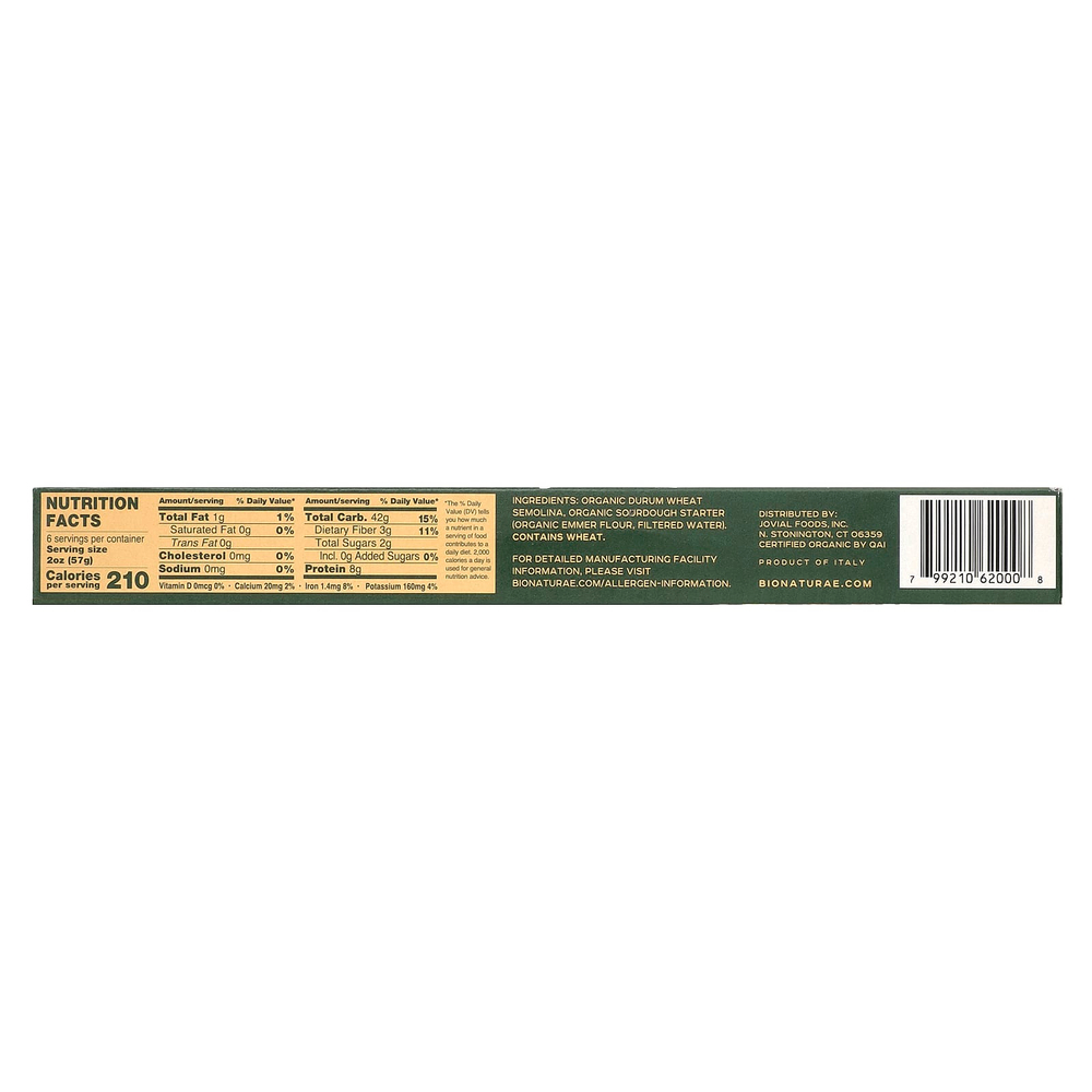 Bionaturae, спагетти из закваски, 340 г (12 унций)