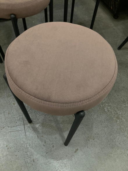 Табурет Лондон каркас черный основание велюр шоколад