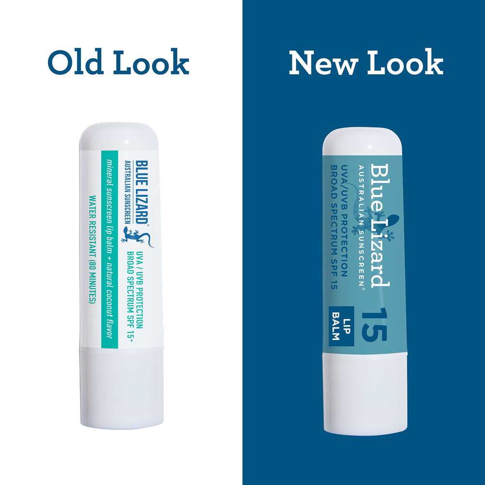 Blue Lizard Australian Sunscreen, солнцезащитный бальзам для губ, SPF 15, натуральный кокос, 3,8 г (0,13 унции)