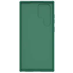 Чехол зеленого цвета (Deep Green) от Nillkin для Samsung Galaxy S23 Ultra, серия CamShield S Case, полуавтоматический механизм сдвижной шторки