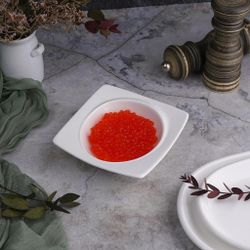 Соусник 100 мл 12*12 см h4 см с бортом Asymmetry белый фарфор NEW P.L. Proff Cuisine [6]