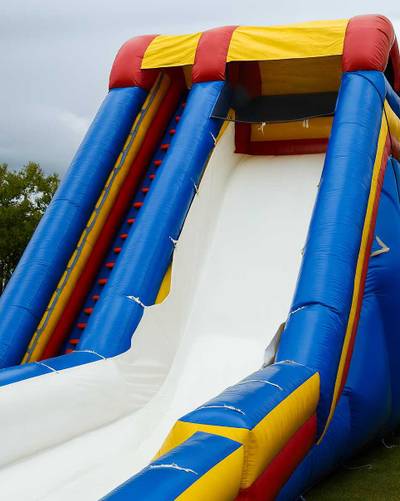 Надувная водная горка с бассейном «Улетные спуски»,15*4,5*6 м