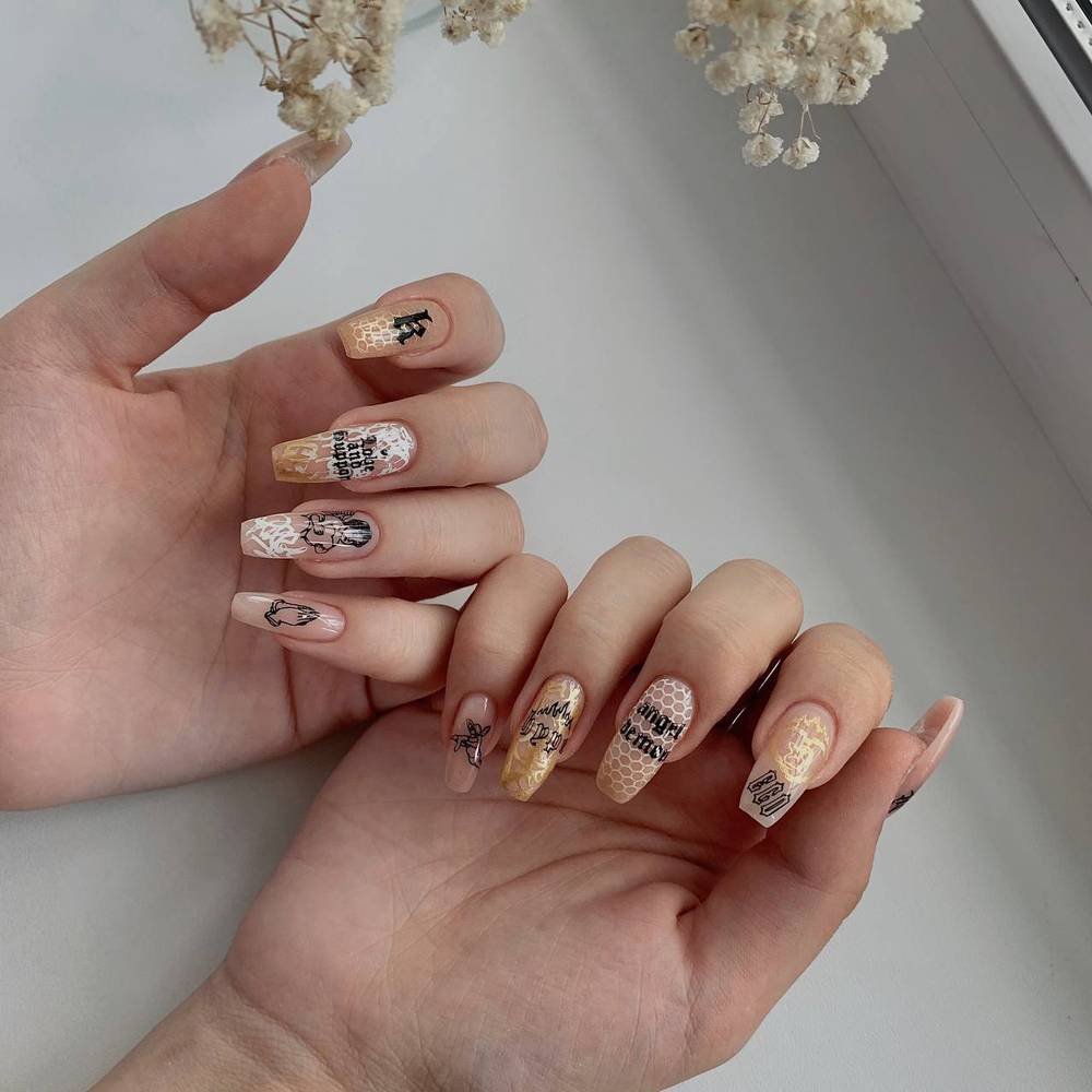 Swanky Stamping Лак для стемпинга M07 холодное золото, 6м