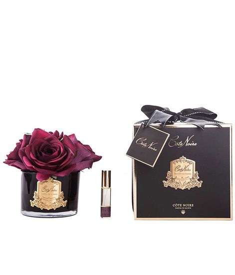 Букет из 5 красных роз в черной вазе, Cote Noire