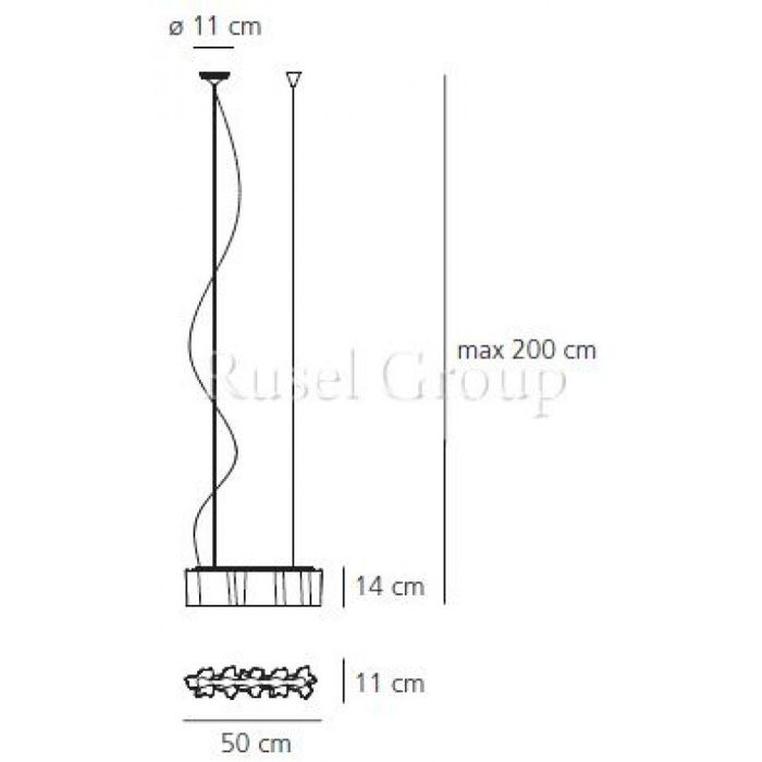 Подвесной светильник Artemide LOGICO SOSPENSIONE NANO 5 in linea