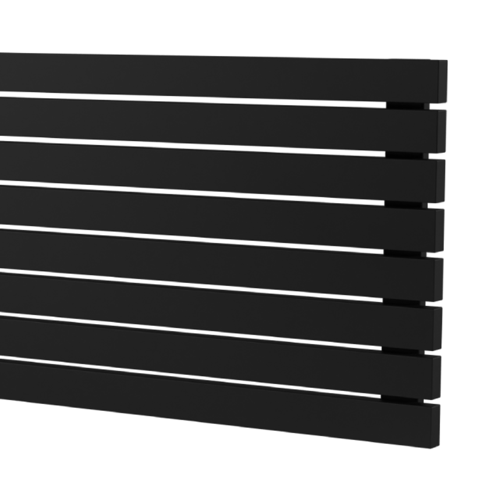 Радиатор WARMMET водяной настенный горизонтальный Flat 60 Н (W) ЧЕРНЫЙ RAL9005