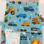 Кармашки для детского сада на липучке. Машинки принт