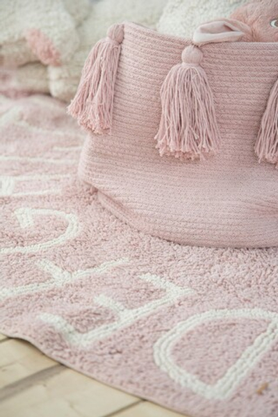 Корзина Lorena Canals Tassels Pink (30 x Ø45 см)