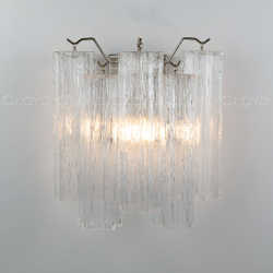 Бра Cloyd ANNO-D W1 / выс. 29 см - хром - прозрачн.стекло (арт.20469)