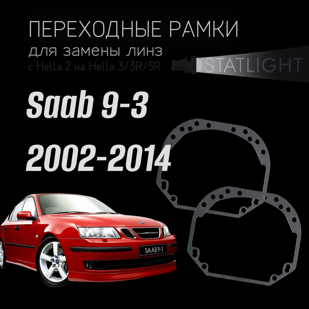 Переходные рамки для замены линз на Saab 9-3 2002-2014