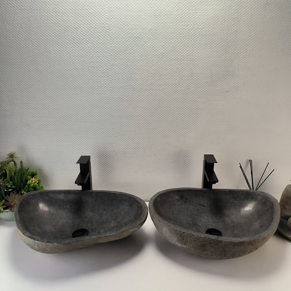 Раковина из речного камня ПАРА! RS-63842 54*38*15 2шт 0127