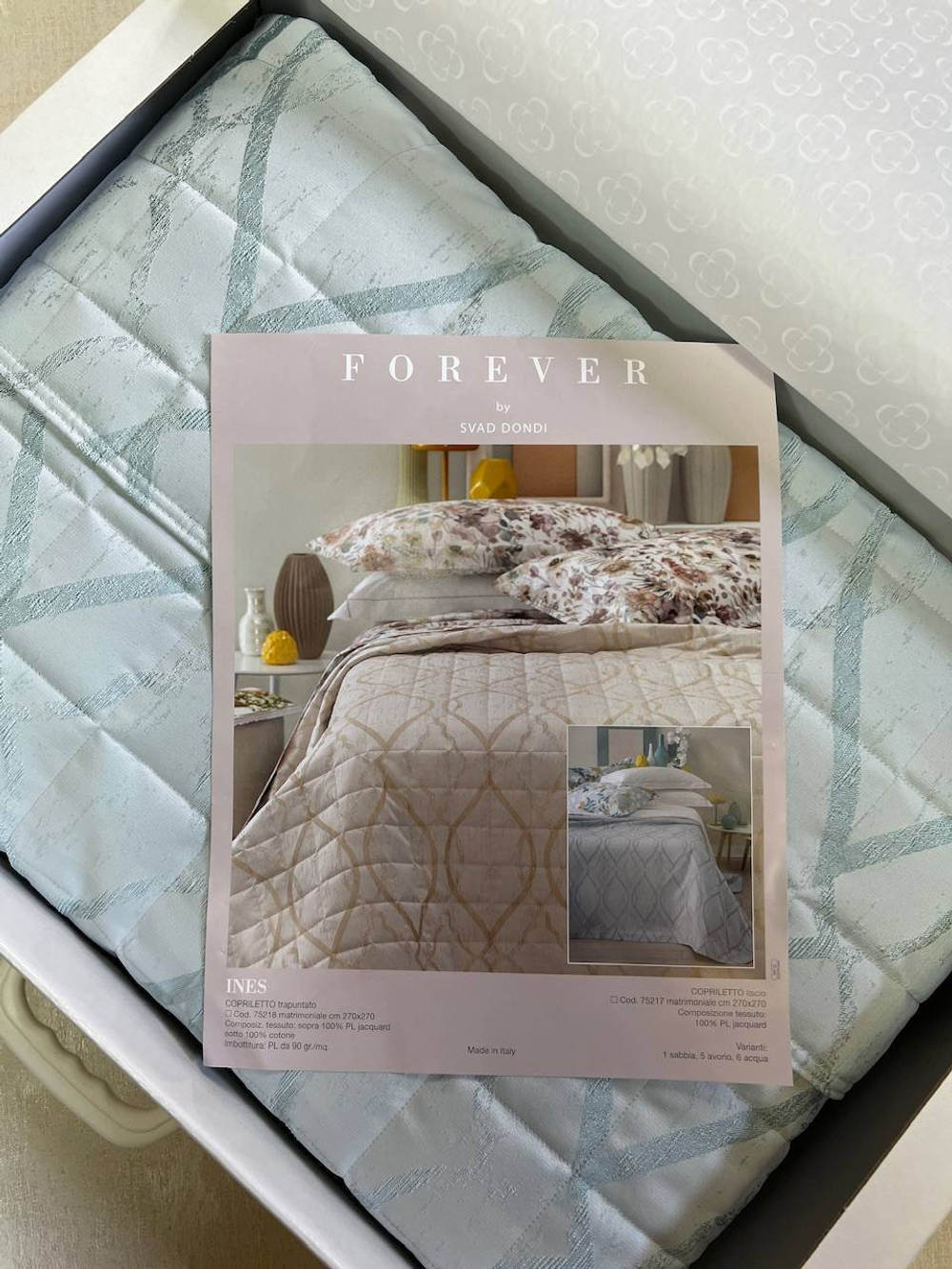 Покрывало 270х270 Svad Dondi Ines голубое