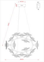 Подвесная люстра Arte Lamp CHERISH A2097LM-90GO