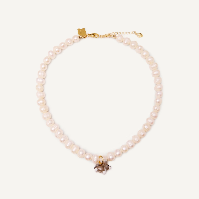 Колье Мой Любимый Пушистик с Жемчугом – Кошка