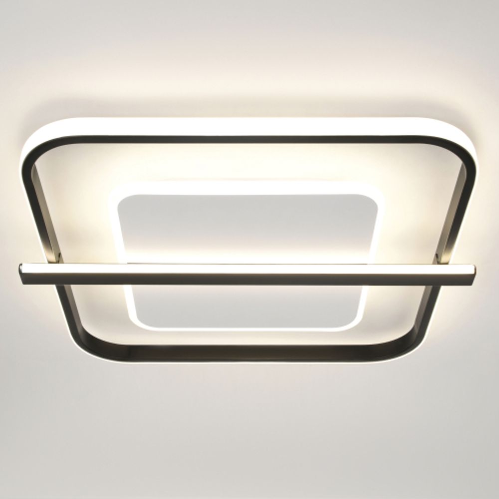 Светильник потолочный светодиодный ЭРА Модерн Franco CLL-1-107-RC BK с ДУ 107W 3000-6000K черный | Светильники SPB-6 с ДУ