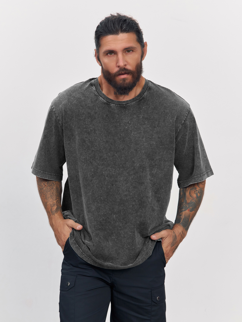 Футболка garment dyed (хаки)