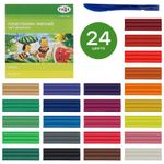 Пластилин 24 цвета Гамма Пчёлка, восковой, 360гр, со стеком, картон.упак.