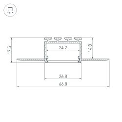 Профиль PLS-F-HIDE-2000 (Arlight, Алюминий) 023962