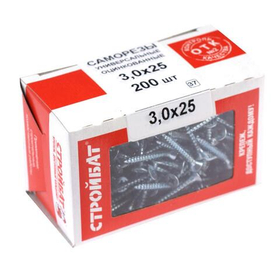 Саморезы универсальные 3,0x25 (белый цинк 200 шт)