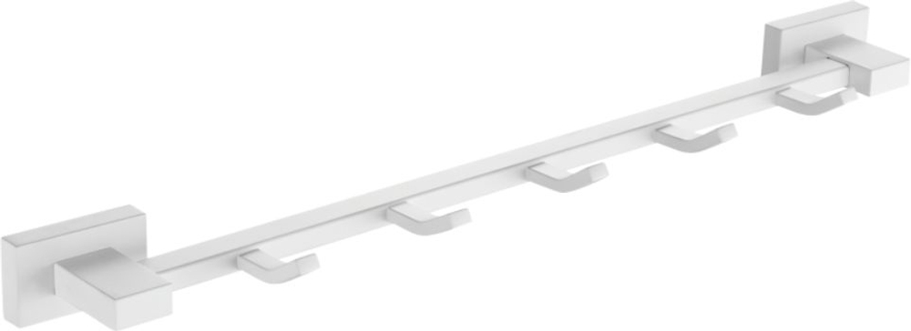 5016-F Вешалка для полотенца с 5-ю крючками (БЕЛЫЙ) ViEiR  (30/1шт)