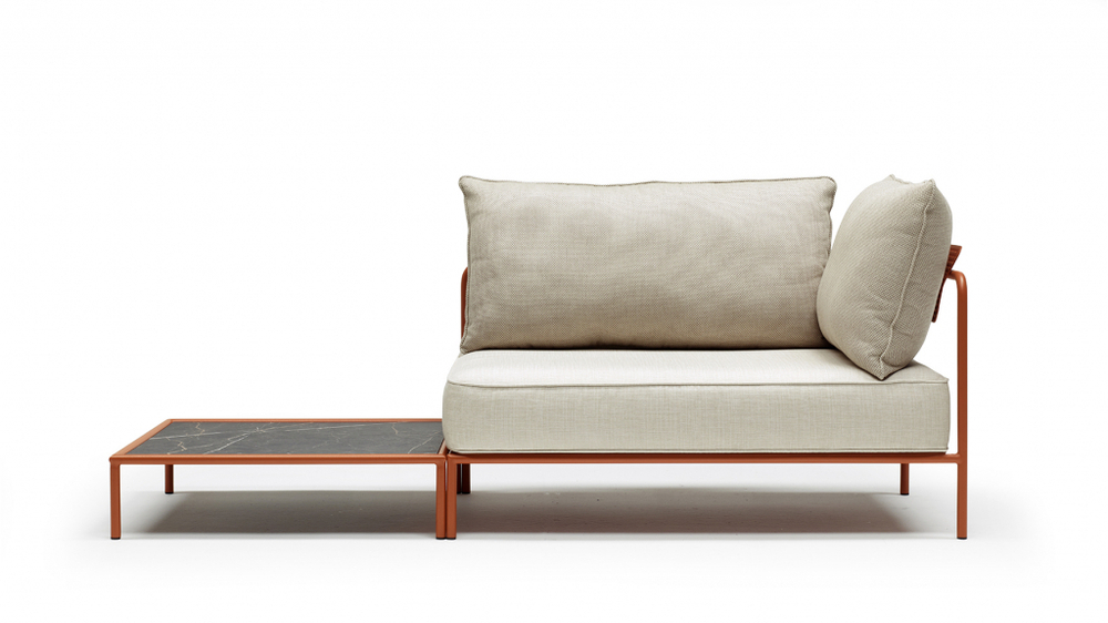 Модуль правый с подушками Scab Design Flap, терракотовый, кремовый