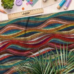 Ткань шелк Армани волны мозаичные