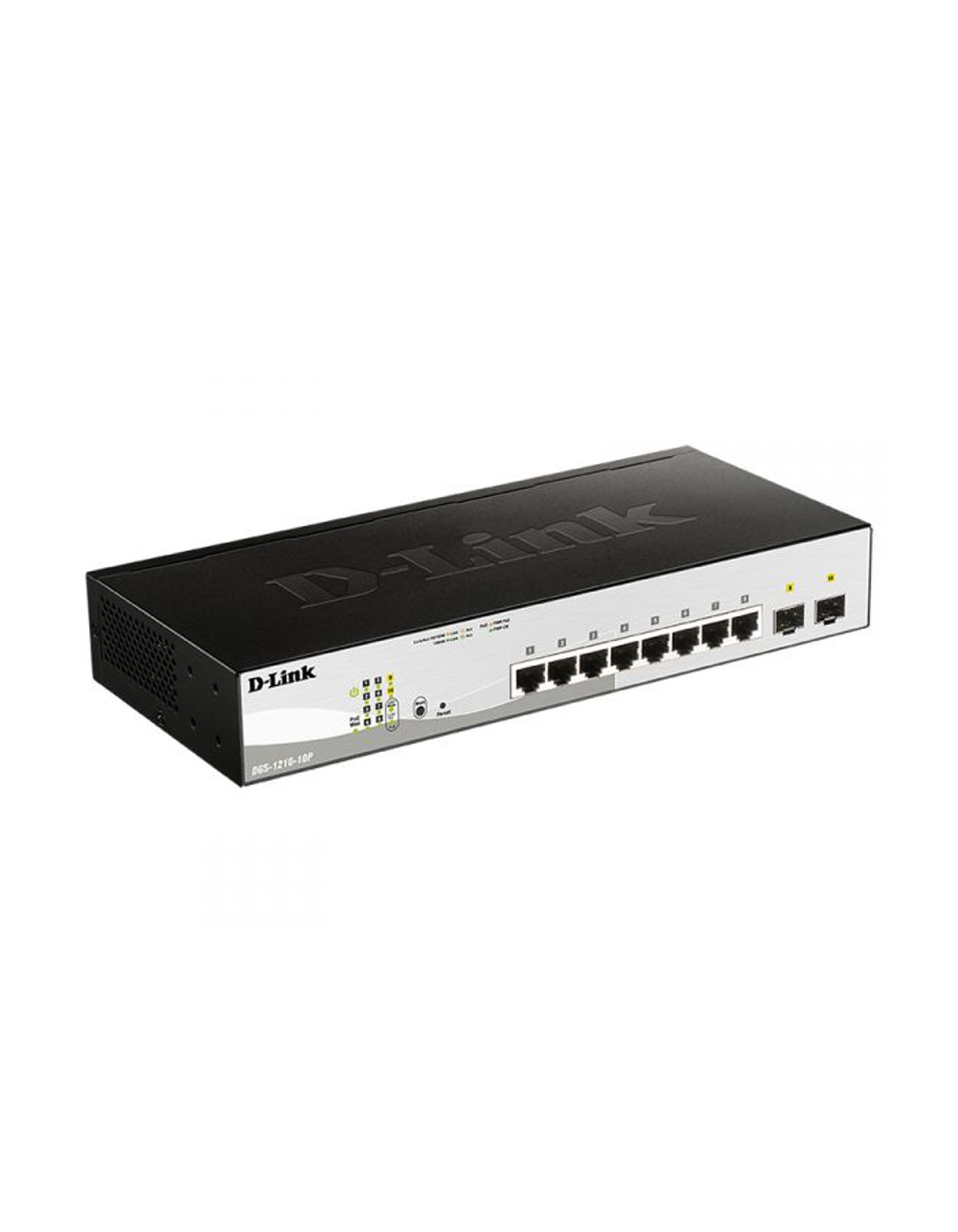 D-Link Managed L2 Switch 8x1000Base-T PoE, 2x1000Base-X SFP, PoE Budget 65W, Surge 6KV, CLI