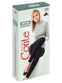 Conte Cotton Leggings Легинсы женские хлопковые 250d, р.3 nero 7С 39СП