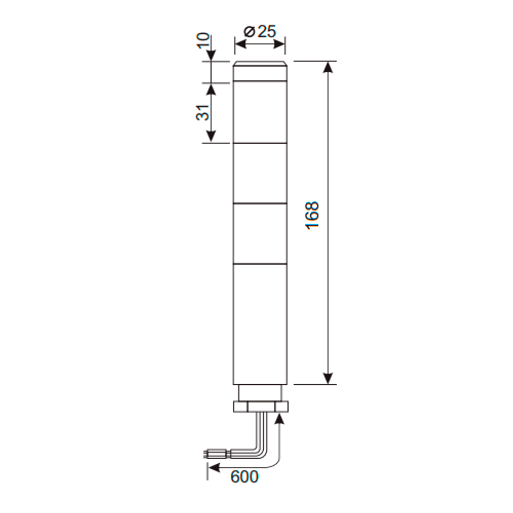 Светосигнальная лампа INNOCONT TL25-024-RYG