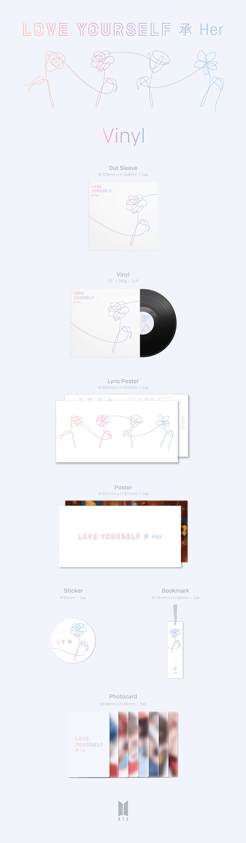 Винил LOVE YOURSELF 承 'Her' LP