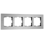 Рамка на 4 поста AluMax (алюминий) W0043506
