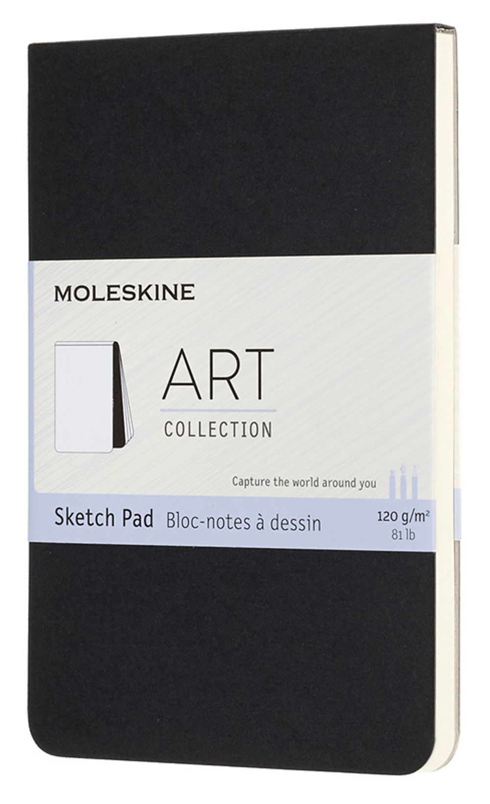 Блокнот для рисования Moleskine ART SOFT SKETCH PAD (ARTSKPAD2) 90x140мм 88стр. мягкая обложка черный
