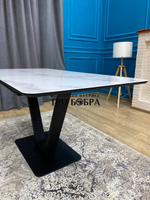 Кухонный раздвижной стол "Леон" итальянский мрамор