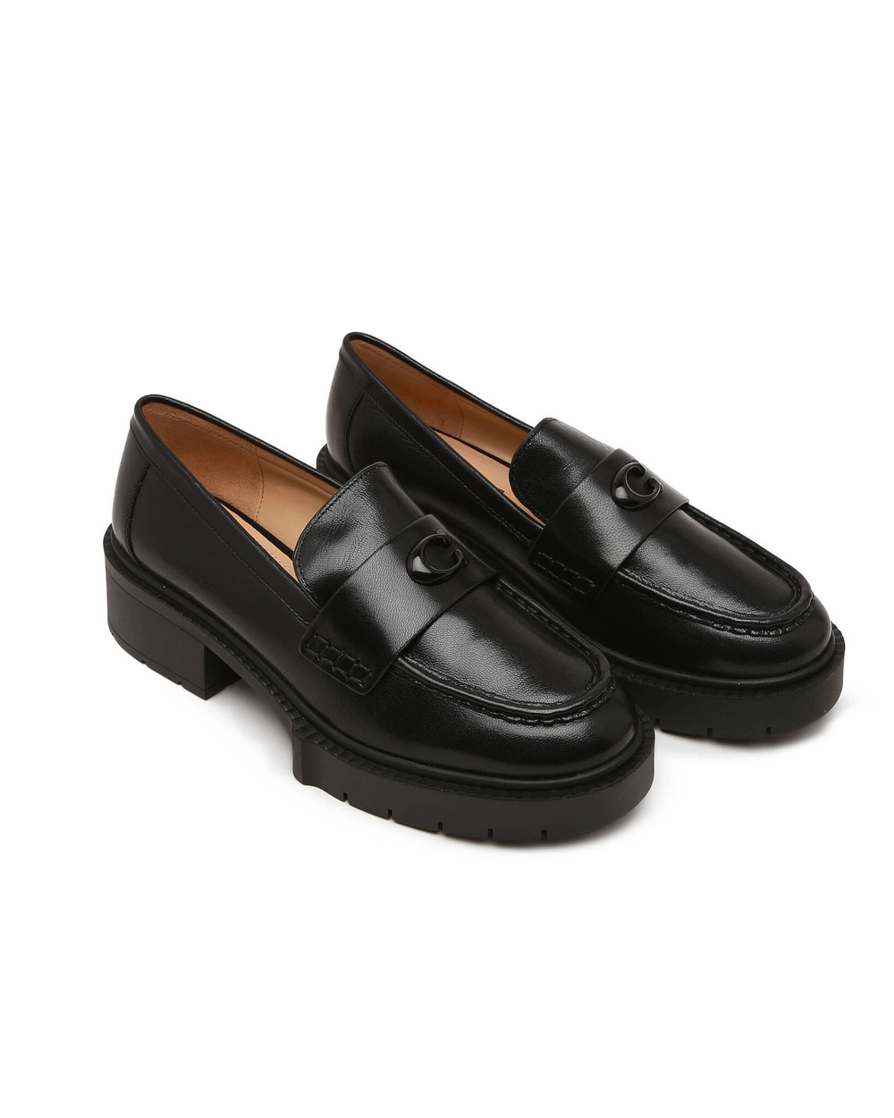 Кожаные лоферы LEAH Coach - черный(CB990)