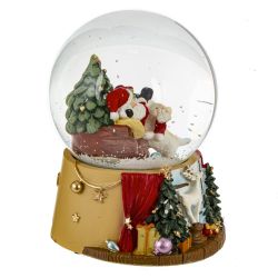 GAEM Фигурка декоративная "Дед Мороз" в стекл шаре (муз), D 10 см, L10 W10 H14 см