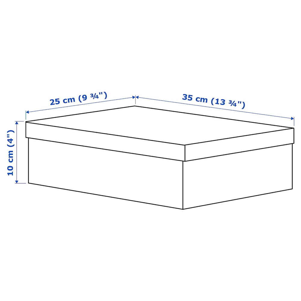 IKEA TJENA  (ИКЕА ТЙЕНА)  -  Контейнер с крышкой, белый, 25x35x10 см