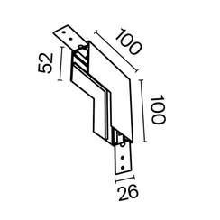 Коннектор внутренний Exility накладной белый Technical tra034icl-41w