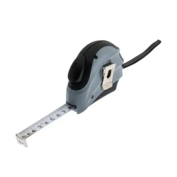 Рулетка Тундра, двухкомпонентный корпус, автостоп, 5 м х 19 мм