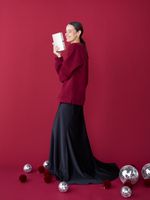 ЮБКА МАКСИ САТИНОВАЯ BLACK