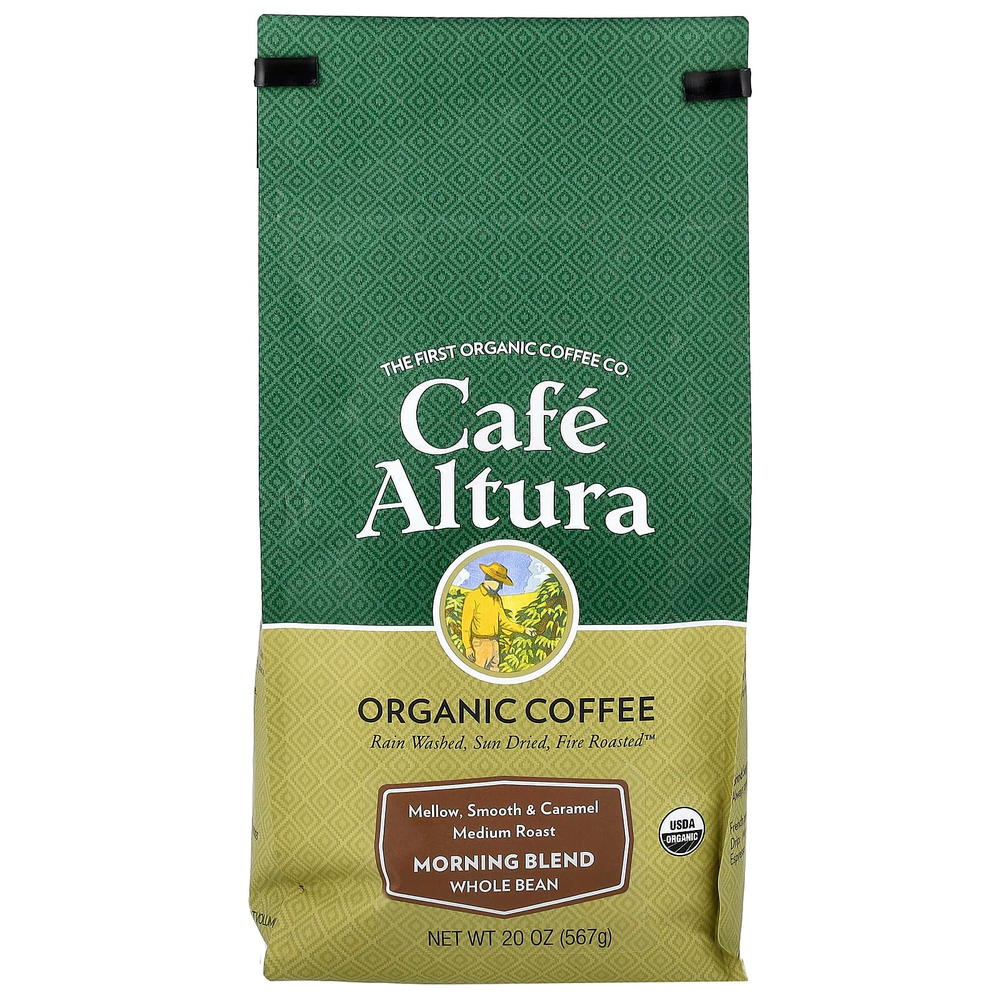 Cafe Altura, органический кофе, утренняя смесь, цельные зерна, средняя обжарка, 567 г (20 унций)