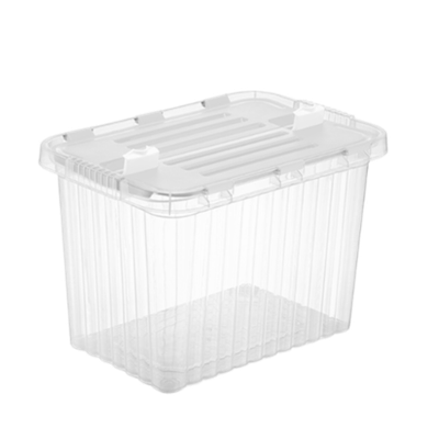 Ящик для хранения со створками прозрачный "Сплит" 26 лт