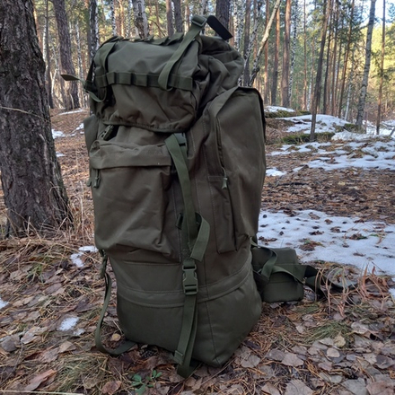Большой каркасный тактический рюкзак (хаки-олива, 100 л)
