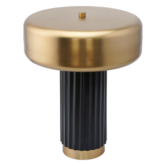 Лампа настольная stone, D27х35 см, черная/золотистая