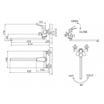 СМЕСИТЕЛЬ ДЛЯ ВАННЫ ИЗЛИВ 350 ММ BRAVAT ELER F6191238CP-01L-RUS