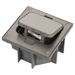 Люки ЭРА ОФИС 18-6001-03 IP66 в бетон с розеткой защёлка цвет серый