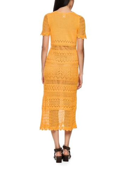Marc Cain Платье из хлопка фантазийной вязки