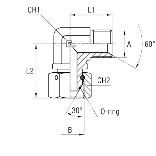 Соединение PFN90 30х1.5 - 30х1.5